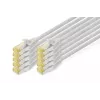 DIGITUS CAT6A S/FTP Patchkabel, 0,5 m, Grau, 10er-Pack