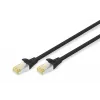 DIGITUS CAT6A S/FTP Patchkabel, 0,5 m, Schwarz