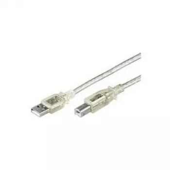 Microconnect USBAB5T USB-Kabel USB 2.0 5 m USB A USB B Transparent