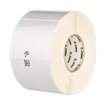 Etikettenrolle Zebra Z-Ultimate 3000T Silber permanent haftend, Polyester, 70×32 mm, Kern 25 mm, Rollen-Ø 127 mm, 28.440 Etiketten