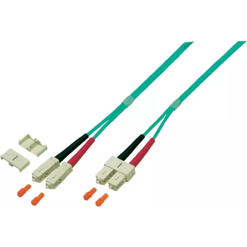 EFB Elektronik O0318.7,5 Duplex SC-SC OM4 LWL-Patchkabel, 7,5 m, Violett