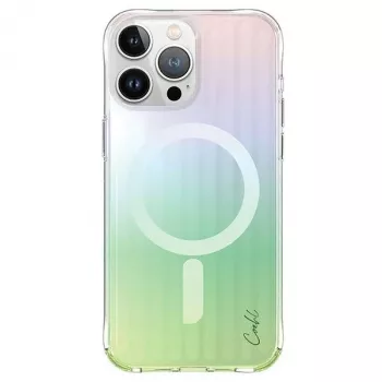 UNIQ Coehl Linear Case für iPhone 15 Pro 6,1 inch mit magnetischem Laden, Opal/Iridescent