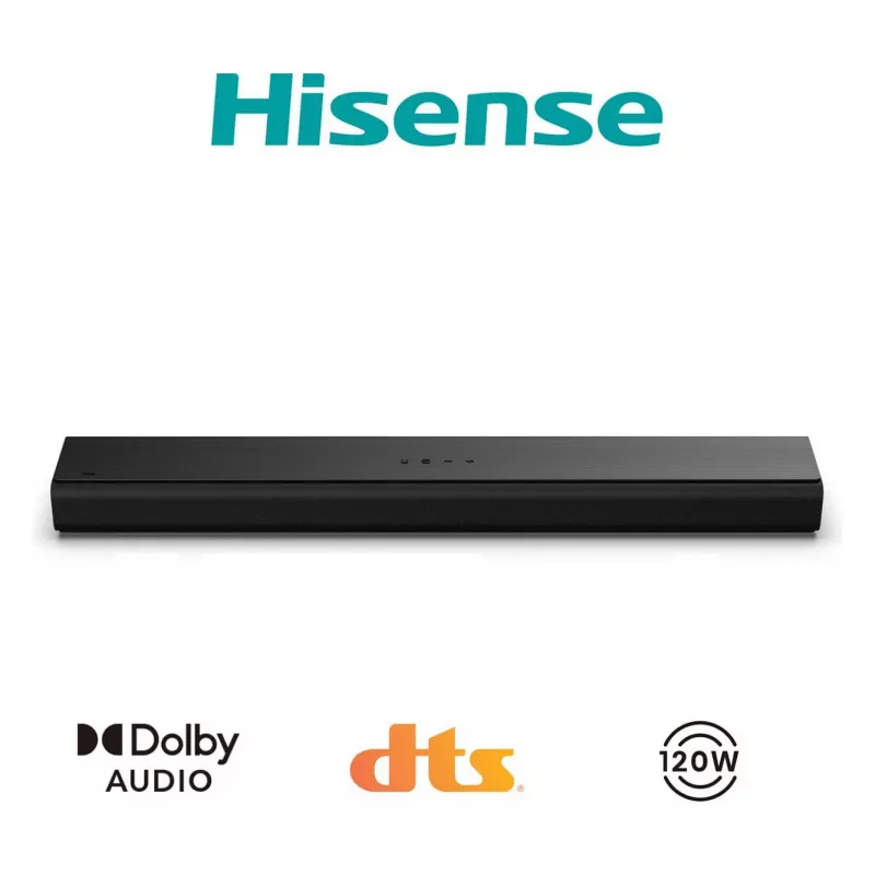 Hisense HS1000 Soundbar 2.0 Kanäle 60W Bluetooth HDMI ARC USB AUX Optisch Schwarz