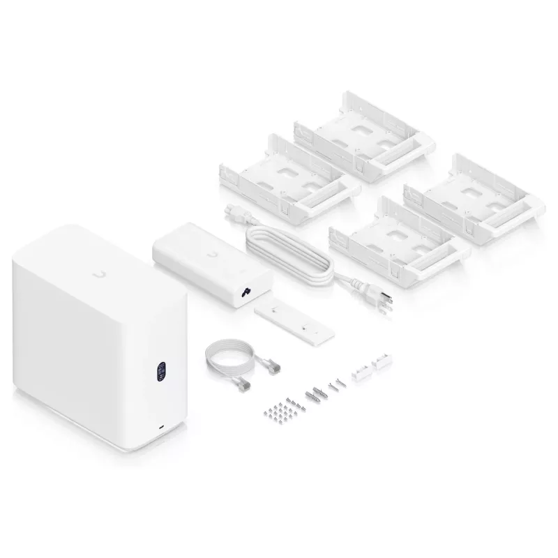 Ubiquiti UNAS-4-W 4-Bay NAS-Server, Weiß, 4GB RAM, 1x 2.5GbE, 1x USB-C-Erweiterung