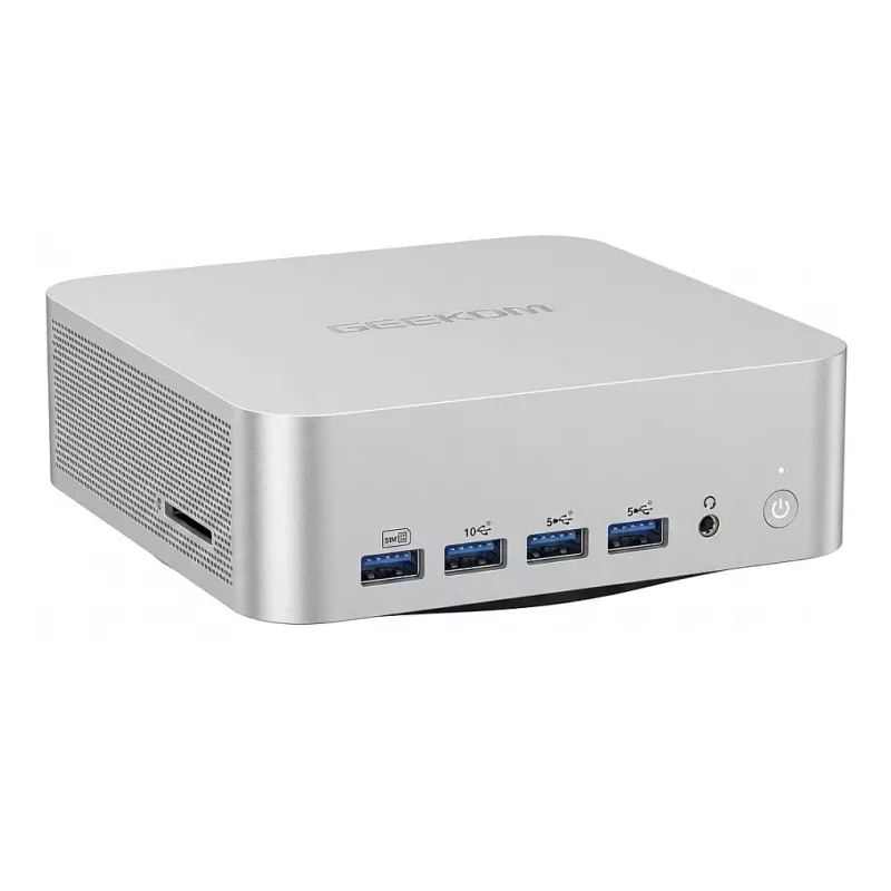 GEEKOM A7 MAX Mini-PC, AMD Ryzen 9 7940HS, 16GB, 1TB SSD, WLAN, Windows 11 Pro, Silber