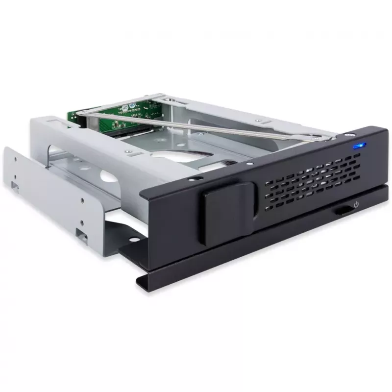 ICY DOCK TurboSwap MB171SP-1B trägerloser lüfterloser 3,5 Zoll SAS/SATA HDD Wechselrahmen für 5,25 Zoll Schacht