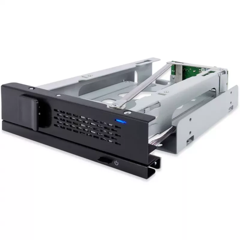 ICY DOCK TurboSwap MB171SP-1B trägerloser lüfterloser 3,5 Zoll SAS/SATA HDD Wechselrahmen für 5,25 Zoll Schacht