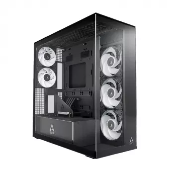 ARCTIC Xtender VG Midi-Tower PC-Gehäuse, ATX, Schwarz, klares Glas
