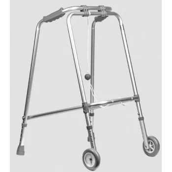 REHA FUND RF-100 Faltbarer Rehabilitationsgehhilfe Silber Aluminium