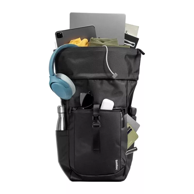 Tomtoc Navigator-T61 Laptop Travel Backpack, 25-30 L, 17,3 inch, Schwarz