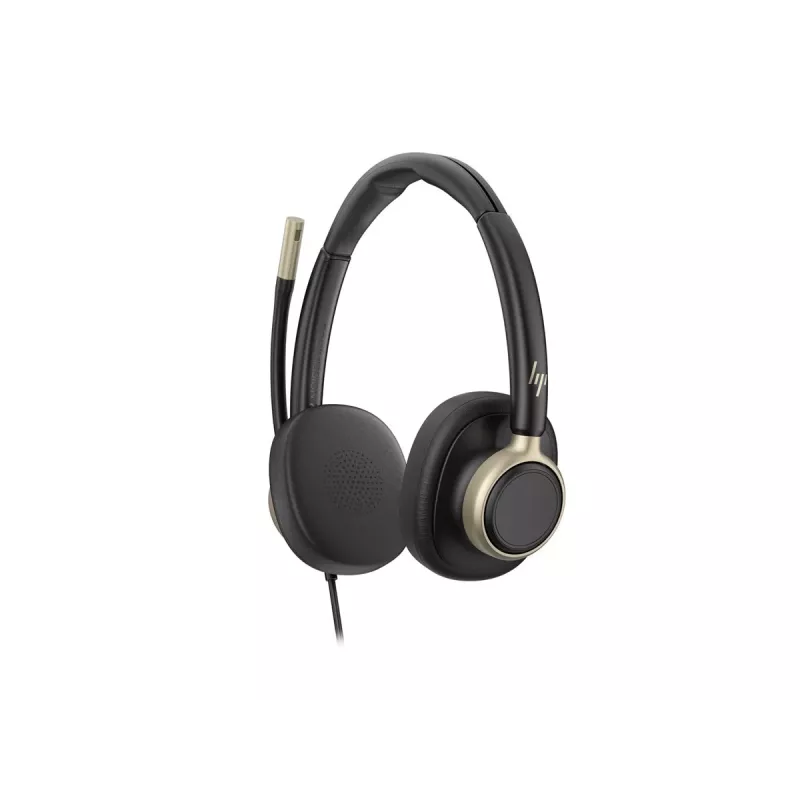 HP Poly Mission 825 Kabelgebundenes Stereo-USB-Headset mit ANC - Schwarz
