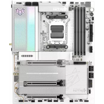 SAPPHIRE NITRO+ X870EA PHANTOMLINK P.E Mainboard, AMD X870E, Sockel AM5, DDR5, Wi-Fi 7, Weiß/Schwarz