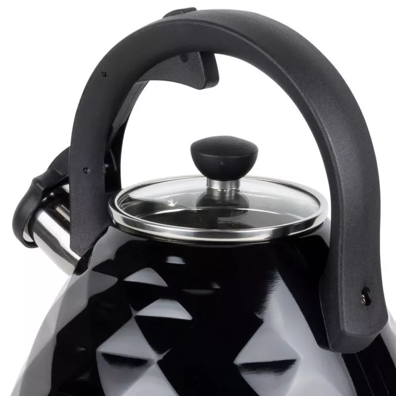 RESTO Pfeifkessel 3L Edelstahl Silber/Schwarz 90610