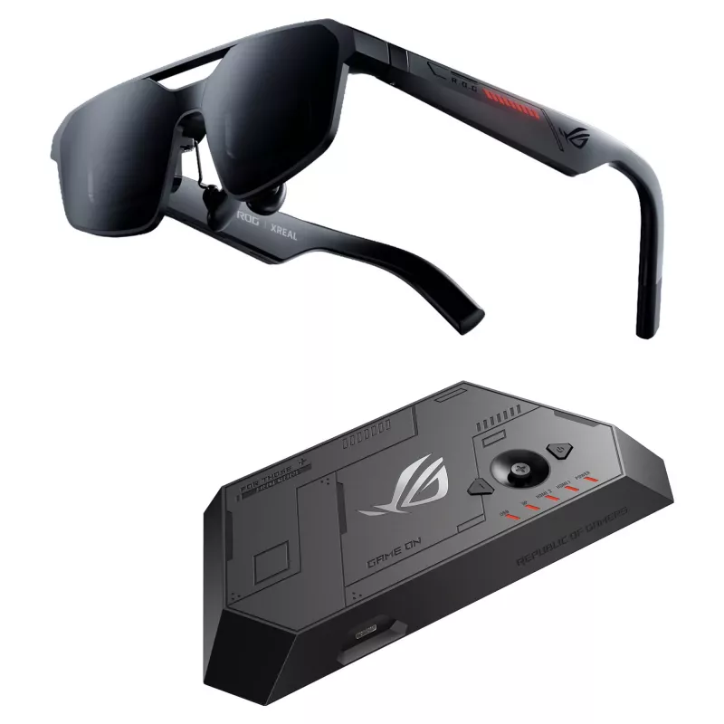 ASUS ROG XREAL R1-N Gaming-AR-Brille 240 Hz, schmale Größe IPD 63 (57-66 mm), Schwarz