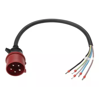 Anker SOLIX Stromkabel, IEC 60309 3P+N+E auf offenes Ende, 32 A, 60 cm, Rot