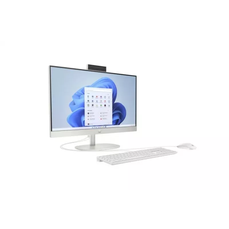 HP All-in-One 24-cr0046na Desktop-PC, Intel Core i5-1334U, 8 GB RAM, 512 GB SSD, 23,8 inch Full-HD-IPS-Display, Windows 11 Home, Weiß (generalüberholt)