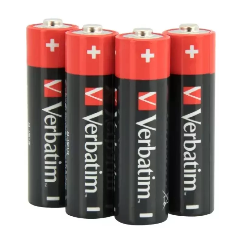 Verbatim 49501 Alkaline-Batterien AA LR6 (4 Stück/Packung)
