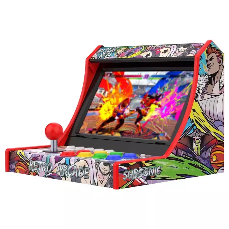 Subsonic Retro Arcade Dockingstation für Nintendo Switch, Arcade-Joystick mit 8 mechanischen Tasten, Laden & Spielen