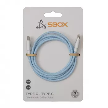 SBOX USB-C-auf-USB-C-Kabel 1m Blau – Laden & Datenabgleich