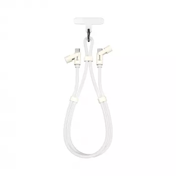 SBOX Lanyard White USB-C-auf-USB-C-Kabel 1,5 m Weiß