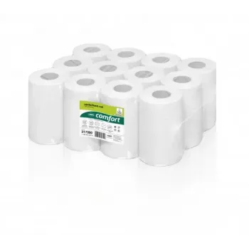 WEPA Mittenzufuhrrollen für Spendersystem RPMB268, 68 m, 195 Blatt, 20x35 cm, Recycling-Tissue (12 Rollen)