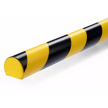 Durable S32R Bodenkabelbrücke, PVC, Schwarz/Gelb, Abgerundet, 1000 mm