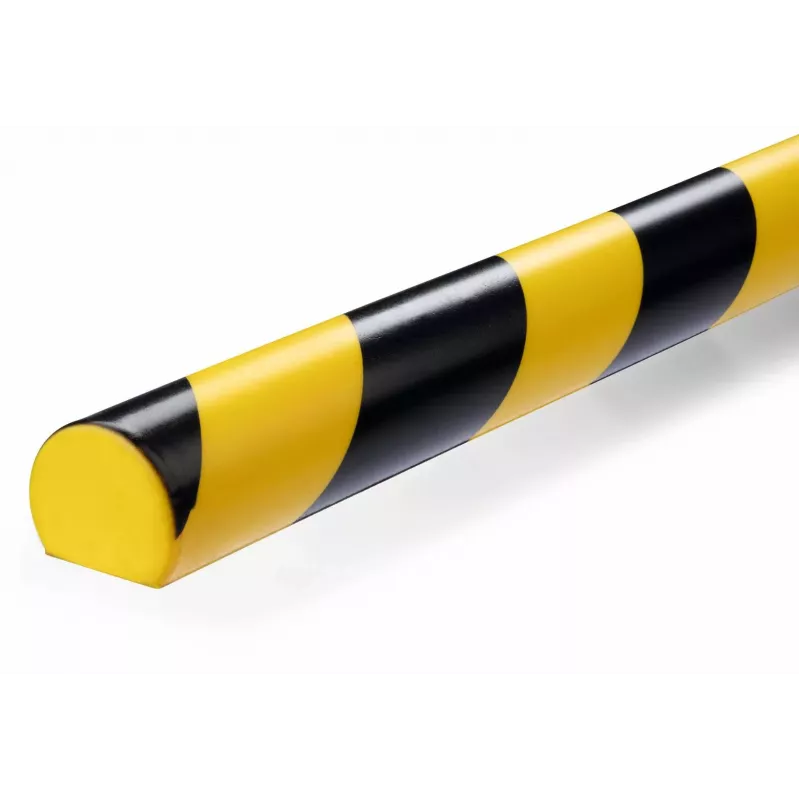 Durable S32R Bodenkabelbrücke, PVC, Schwarz/Gelb, Abgerundet, 1000 mm