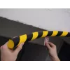 Durable S32R Bodenkabelbrücke, PVC, Schwarz/Gelb, Abgerundet, 1000 mm