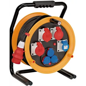 Brennenstuhl 1319110010 Kabeltrommel 40m H07RN-F 3G2.5 IP44 4x Schuko Schwarz/Orange
