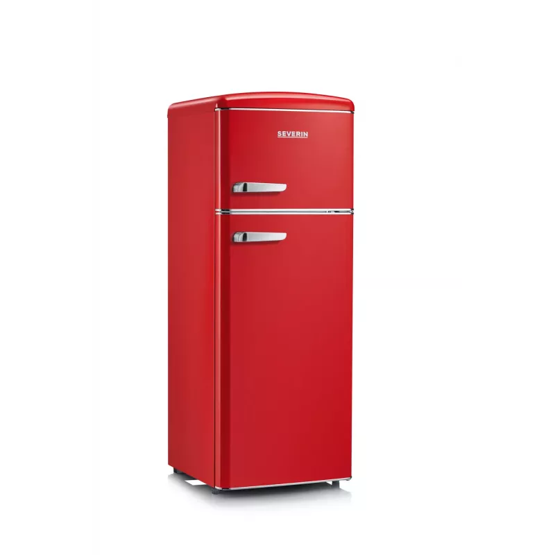 SEVERIN RKG 8930 Retro Red Kühl-Gefrierkombination, 208 L, Energieklasse E