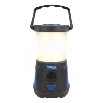 ANSMANN CL600B Akku-Campinglaterne - Schwarz/Blau - ABS - Aufhängehaken - IPX4 - 600 Lumen