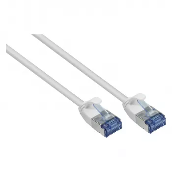 GoodConnections RNS® SlimLine Patchkabel Cat.6A U/FTP PiMF LSZH 500MHz Kupfer Weiß 0,25m