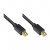 GoodConnections Mini DisplayPort 1.1 Kabel, Stecker zu Stecker, vergoldet, schwarz, 3 m