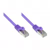 GoodConnections Alcasa RJ45 Patchkabel, Cat5e, UTP, 0,15m, vergoldet, violett