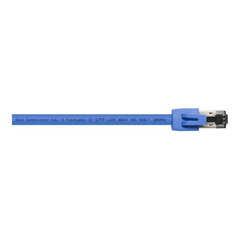 GoodConnections RNS® Patchkabel Cat. 8.1, S/FTP, PiMF, halogenfrei (LSZH), 2000MHz, 40Gbit/s, Blau, 2m