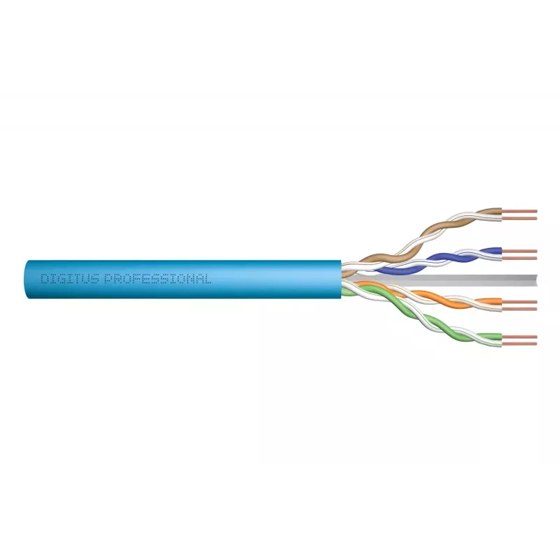 DIGITUS Cat.6A U/UTP B2ca AWG 23/1 LSOH 100m blaues Installationskabel