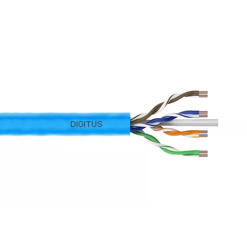 DIGITUS Cat.6A U/UTP B2ca AWG 23/1 LSOH 100m blaues Installationskabel