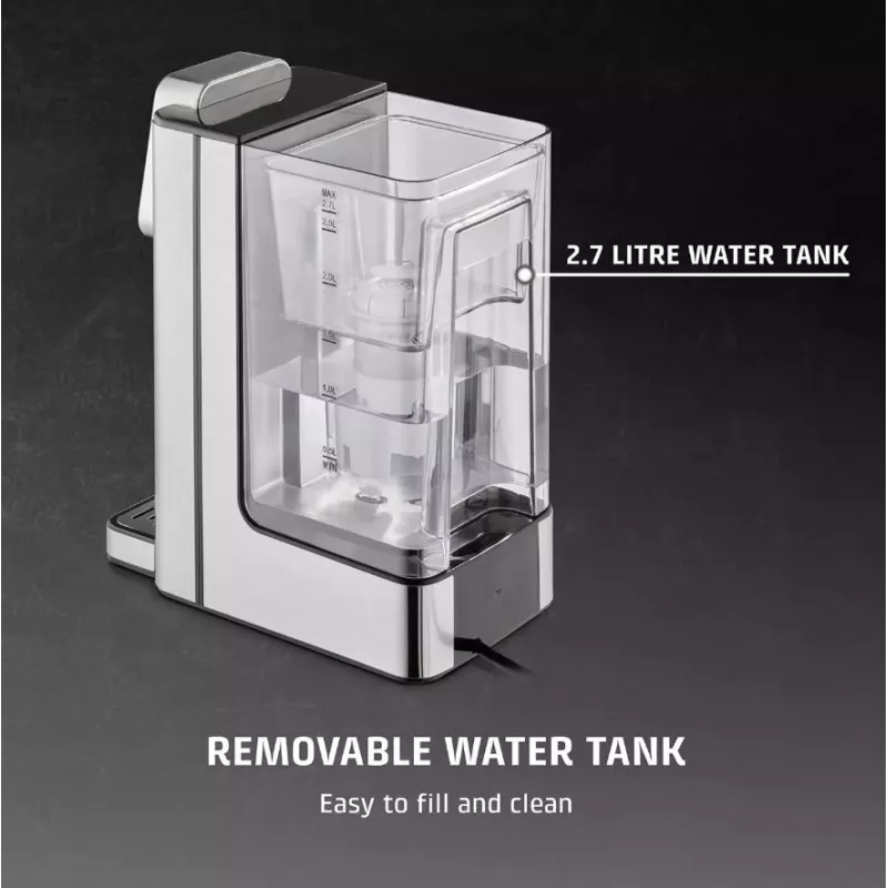 CASO HW 666 Inox Turbo Heißwasserspender 2,7L 2600W Edelstahl/Schwarz