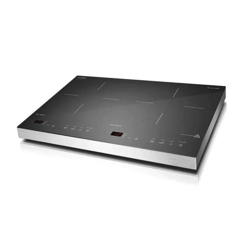 CASO S-Line 3500 Freistehendes Induktionskochfeld, 2 Kochzonen, Sensor-Touch, Schwarz, 3500W