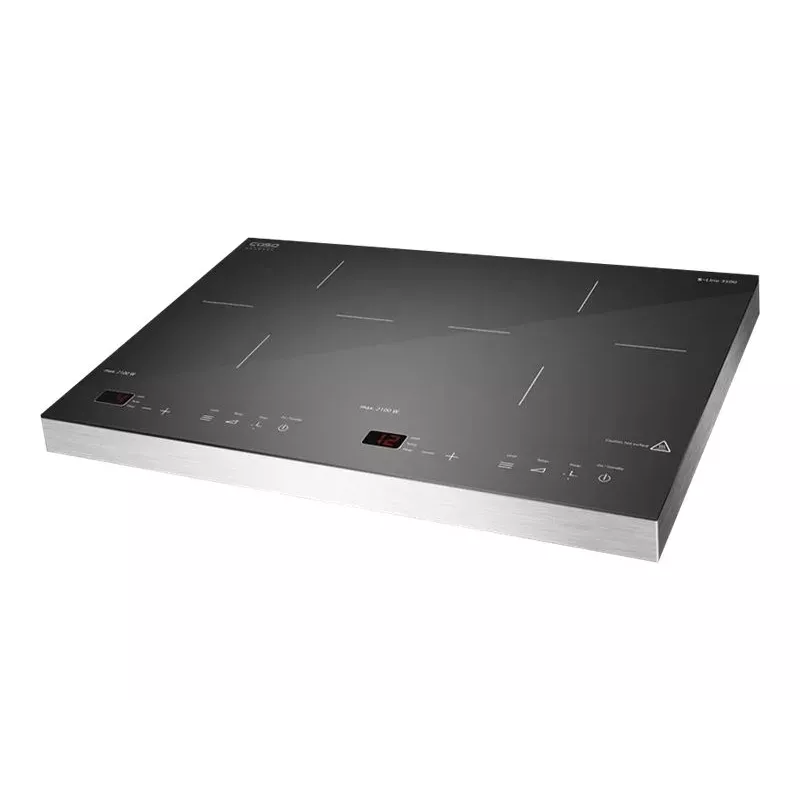 CASO S-Line 3500 Freistehendes Induktionskochfeld, 2 Kochzonen, Sensor-Touch, Schwarz, 3500W