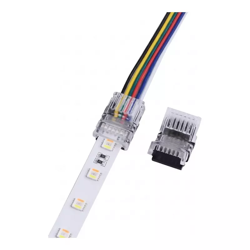 SYNERGY21 LED FLEX Strip Easy Connect Strip-zu-Draht 12mm RGB-CCT (RGB-WW) Verbinder