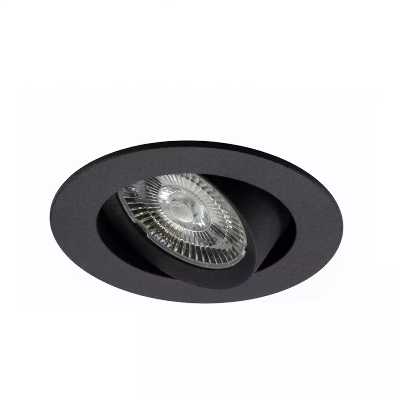 Synergy 21 Helios LED-Deckeneinbauspot, rund, schwenkbar, warmweiß, schwarz