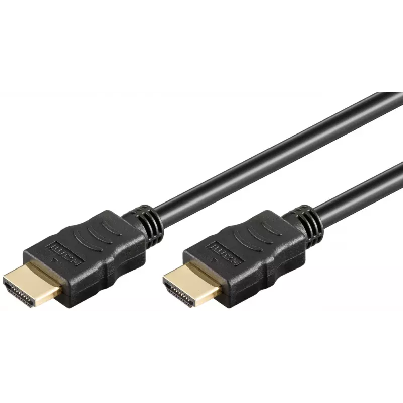 Goobay 80102 HDMI High-Speed Kabel mit Ethernet, Soft, 1,5 m, Schwarz