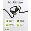Goobay 80102 HDMI High-Speed Kabel mit Ethernet, Soft, 1,5 m, Schwarz