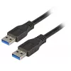 EFB Elektronik Premium USB 3.0 Kabel, USB-A Stecker auf USB-A Stecker, 3 m, Schwarz