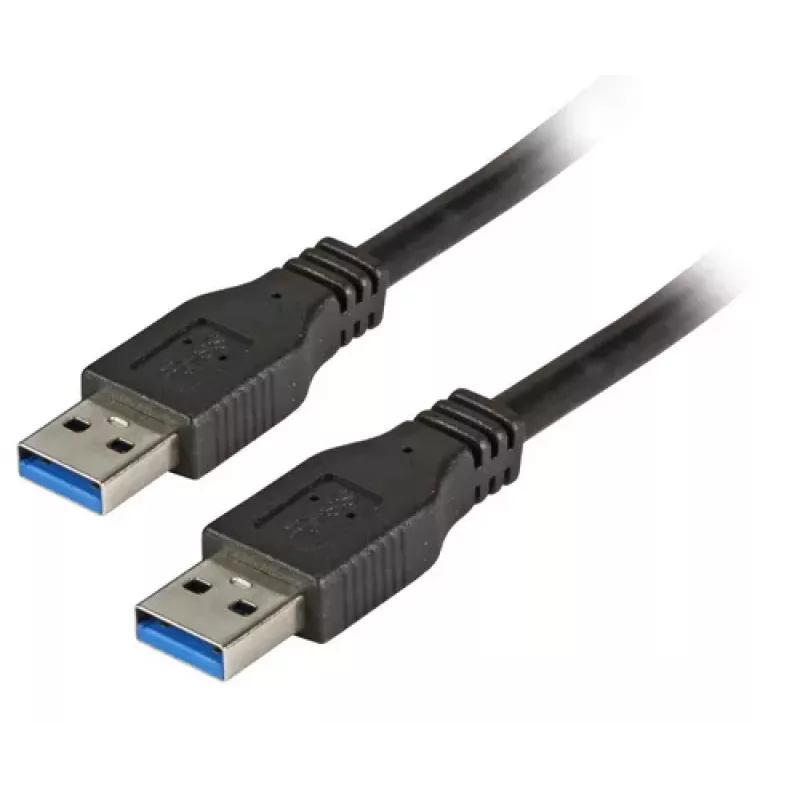 EFB Elektronik Premium USB 3.0 Kabel, USB-A Stecker auf USB-A Stecker, 3 m, Schwarz