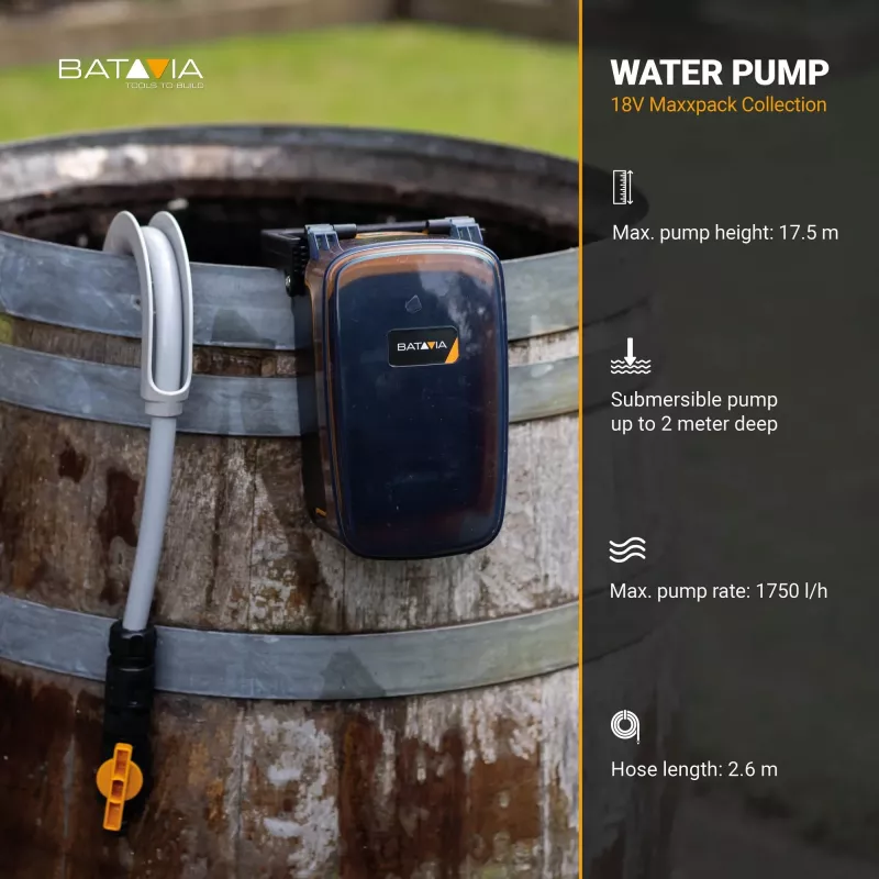 Batavia 18V Wasserpumpe, ohne Akku und Ladegerät