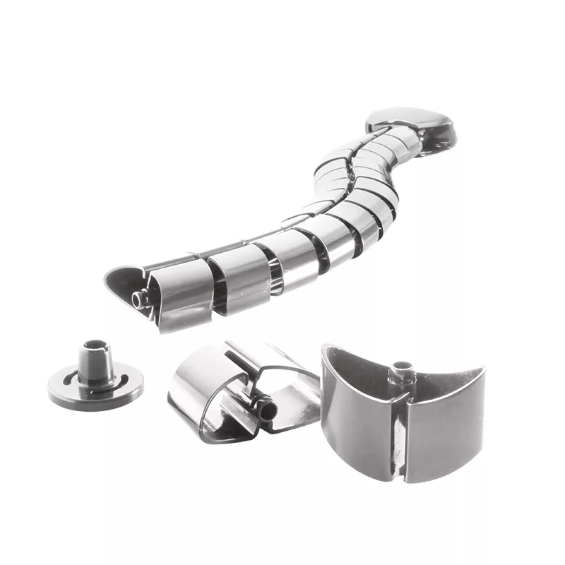 LogiLink KAB0064 Flexibler vertikaler Kabelorganizer, Metall, 72 cm, Silber