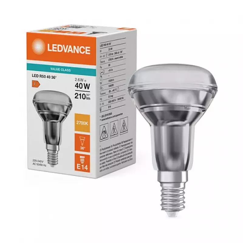 Osram R504036 2,6W 827 E14 P LED-Reflektorlampe 210 lm 2700K Warmweiß