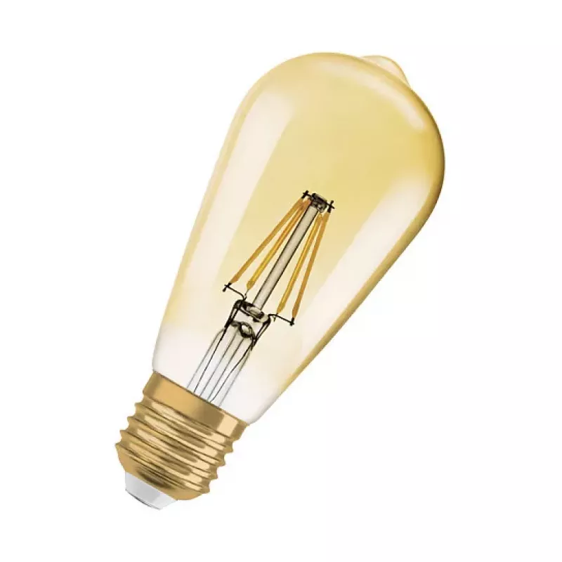 OSRAM LED-Lampe 6,5W 725lm 2400K E27 dimmbar Filament Gold
